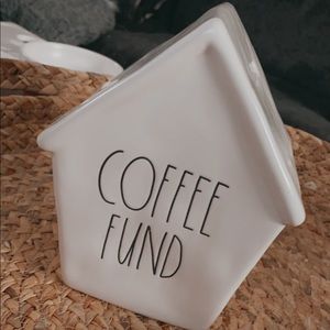 Rae Dunn “Coffee Fund” stash jar